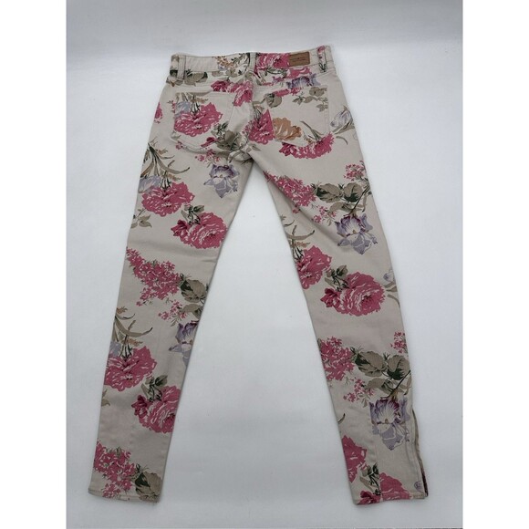 Denim & Supply Ralph Lauren Floral Print Skinny Jeans Ankle Zip, Size 28 - Picture 2 of 10